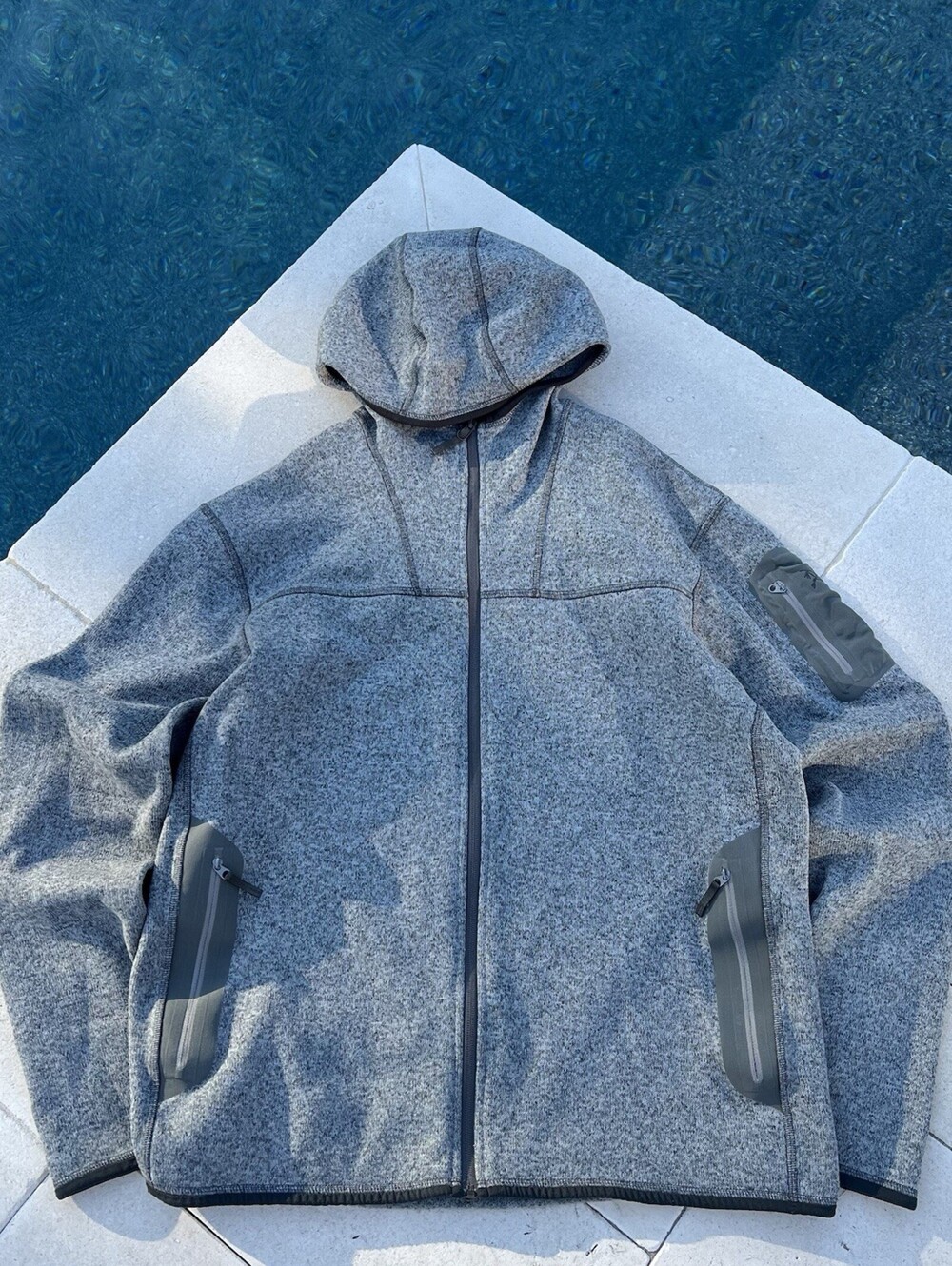 Arc'teryx Covert Full Zip Hoody Jacket Gray Fleece Mens XL Polartec Pockets
